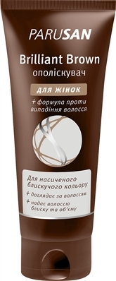 Ополіскувач для волосся Parusan Brilliant Brown для жінок тонуючий з формулою проти випадіння волосся, 150 мл