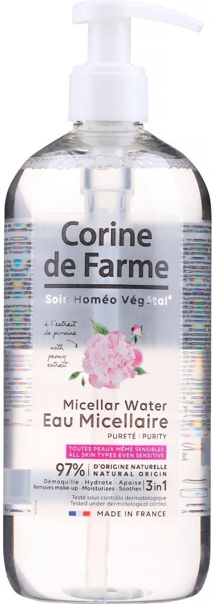 Вода мицеллярная Corine De Farme очищающая для лица, 500 мл