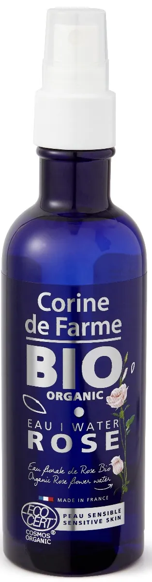 Вода органічна для обличчя Corine de Farme Bio Organic Rose Троянда, 200 мл