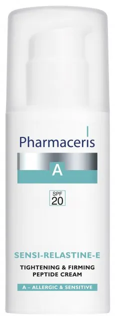 Крем для обличчя Pharmaceris A Sensi-Relastine-Е SPF20 підвищує пептидний тонус і пружність шкіри, 50 мл
