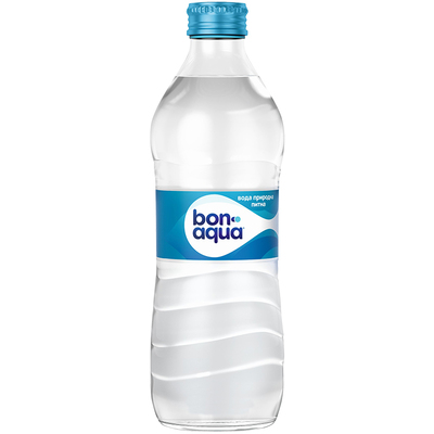 Вода минеральная BonAqua негазированная, стеклянная бутылка, 0,33 л