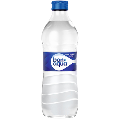Вода минеральная BonAqua сильногазированная, стеклянная бутылка, 0,33 л