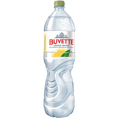 Вода мінеральна Buvette Lemon Water слабогазована зі смаком лимона, 1,5 л