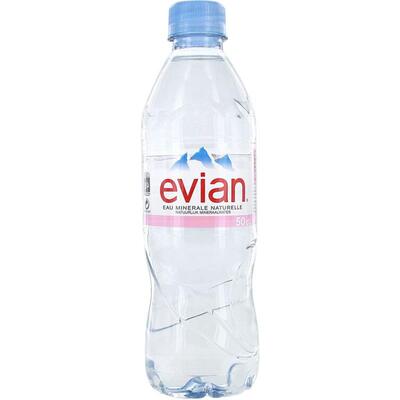 Вода минеральная Evian негазированная, 0,5 л