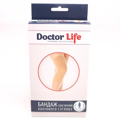 Бандаж на колінний суглоб Doctor Life KS-10, еластичний, розмір S