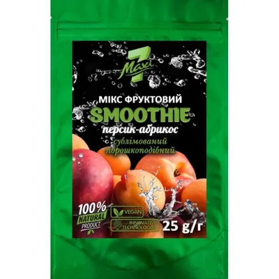 Мiкс фруктовий Maxi 7 Smoothie персик-абрикос сублімований порошкоподібний, 25 г