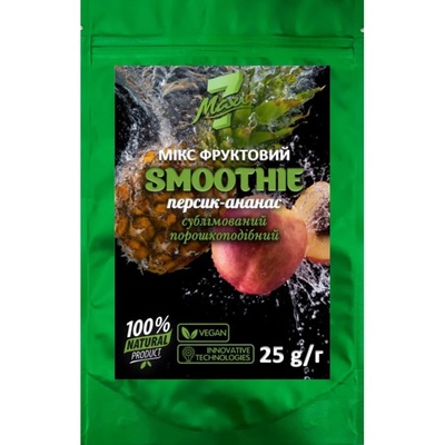 Микс фруктовый Maxi7 Smoothie персик-ананас сублимированный порошкообразный, 25 г