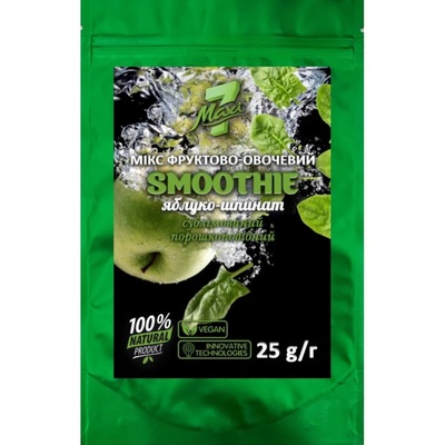 Микс фруктово-овощной Maxi7 Smoothie яблоко-шпинат сублимированный порошкообразный, 25 г