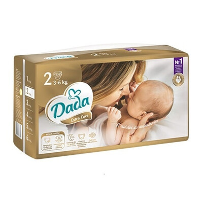 Підгузки Dada Extra Care Mini дитячі, розмір 2, 3-6 кг, 44 шт