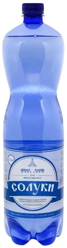 Вода минеральная Солуки сильногазированная, 1,5 л