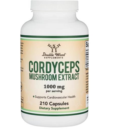 Гриб Кордицепс Double Wood Cordyceps Mushroom Extract 1000 мг, 210 капсул