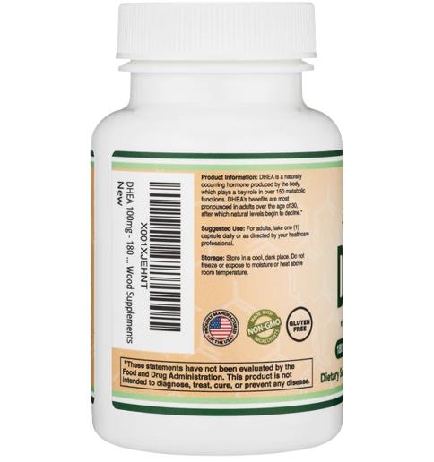 ДГЭА Double Wood DHEA 100 мг, 180 капсул