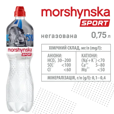 Вода мінеральна Моршинська Спорт негазована, 0,75 л