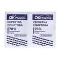 Серветки спиртові OK Pharma 10 см х 10 см, 30 штук