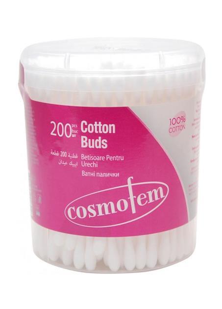 Ватные палочки Cosmofem, 200 шт. в бан.