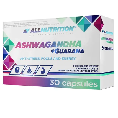 Ашваганда та гуарана Allnutrition Ashwagandha + Guarana, 30 капсул