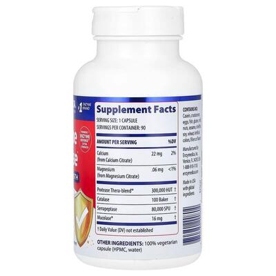 Иммунная защита Enzymedica Immune Defense Extra Strength с протеолитическими ферментами, 90 капсул