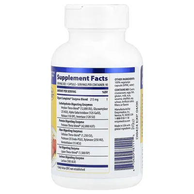 Ферменти для травлення Enzymedica Digest, 90 капсул