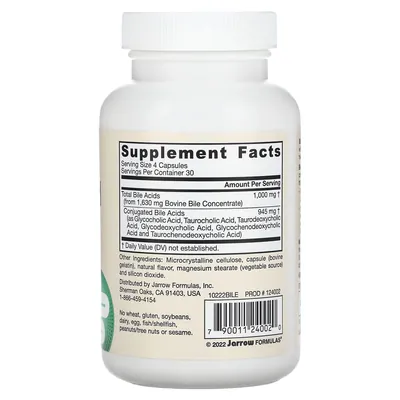 Жовчна кислота Jarrow Formulas Bile Acid Factors, 120 капсул