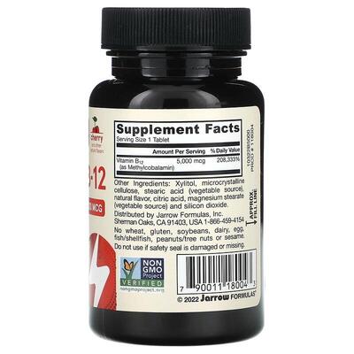 Метил В12 Jarrow Formulas Methyl B-12 5000 мкг, 60 леденцов