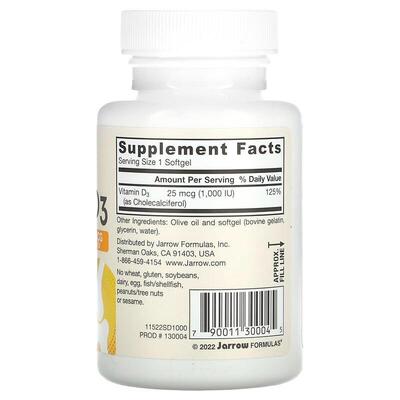 Вітамін Д3 Jarrow Formulas Vitamin D3 1000 МО, 200 капсул