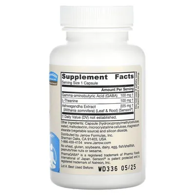 ГАМК Jarrow Formulas GABA Soothe, 30 капсул