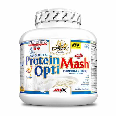 Смесь протеиновая Amix Nutrition Mr.Popper's Protein OptiMash клубника-йогурт для каш и коктейлей, 2000 г