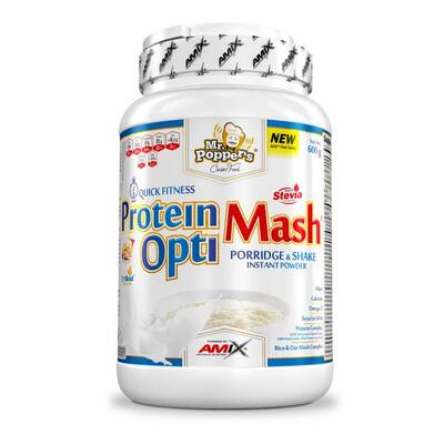 Смесь протеиновая Amix Nutrition Mr.Popper's Protein OptiMash клубника-йогурт для каш и коктейлей, 600 г