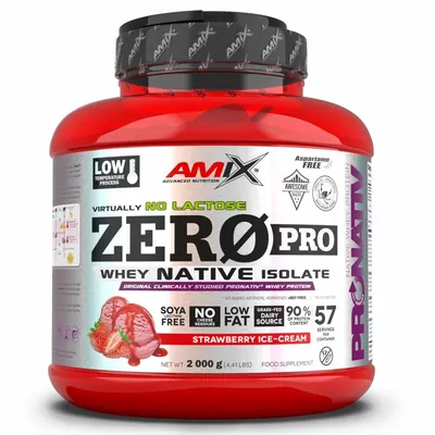 Протеїн сироватковий ізолят Amix Nutrition Zeropro Protein полуничне морозиво, 2000 г