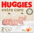 Подгузники Huggies Extra Care детские, размер 2, 3-6 кг, 58 шт
