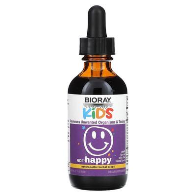 Антипаразитное средство Bioray Kids NDF Happy для детей с персиковым вкусом, 60 мл