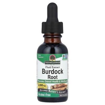 Лопуха корень Nature's Answer Burdock 1350 мг жидкий экстракт без спирта, 30 мл