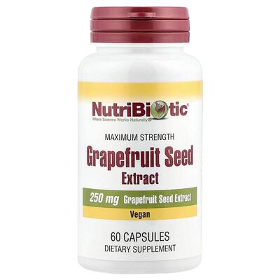 Грейпфрута семян экстракт NutriBiotic Grapefruit Seed Extract 250 мг, 60 капсул