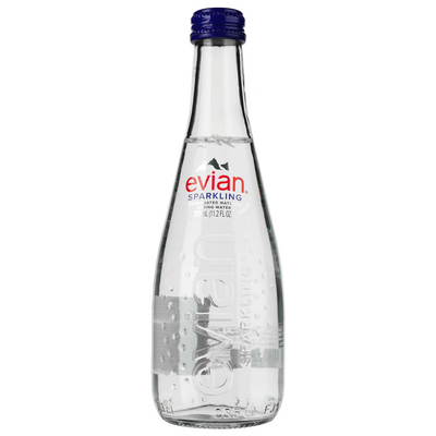 Вода минеральная Evian негазированная родниковая, стеклянная бутылка, 0,33 л
