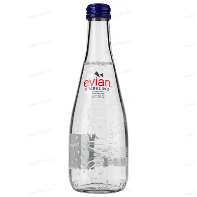 Вода мінеральна Evian негазована джерельна, скляна пляшка, 0,33 л