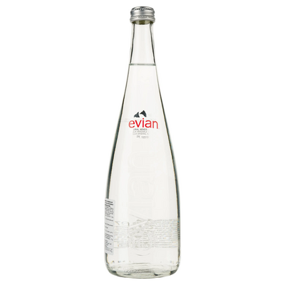 Вода минеральная Evian негазированная родниковая, стеклянная бутылка, 0,75 л