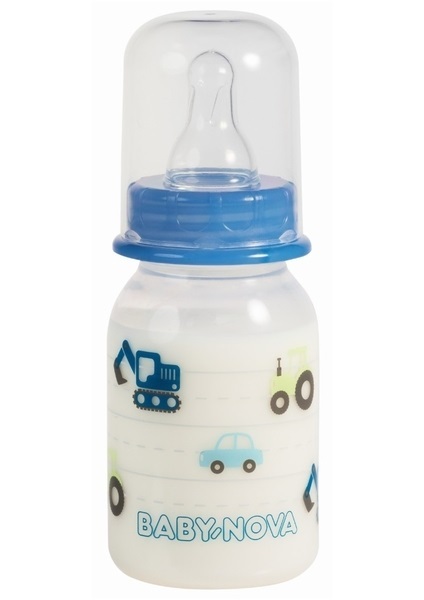 Бутылочка Baby-Nova 46000-2 полипропилен с декором для мальчика, 125 мл