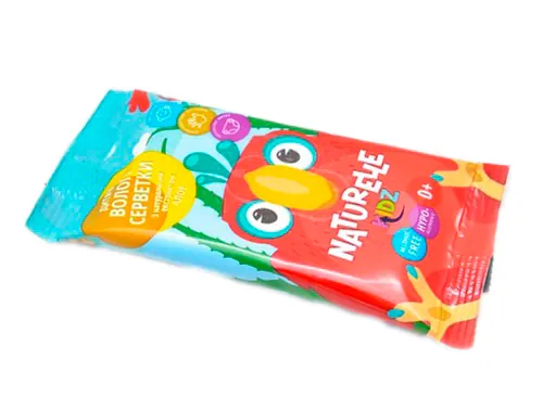 Серветки вологі Naturelle Kidz дитячі з екстрактом алое, 10 штук