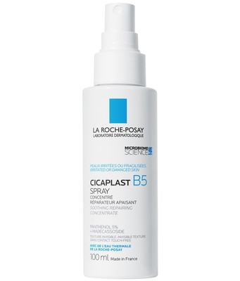 Спрей-концентрат La Roche-Posay Cicaplast B5 успокаивающий восстановительный для раздраженной или поврежденной кожи лица и тела, 100 мл