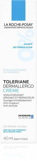 Крем-догляд для обличчя та шкіри навколо очей La Roche-Posay Toleriane Dermallergo заспокійливий зволожуючий для гіперчутливої шкіри, 40 мл