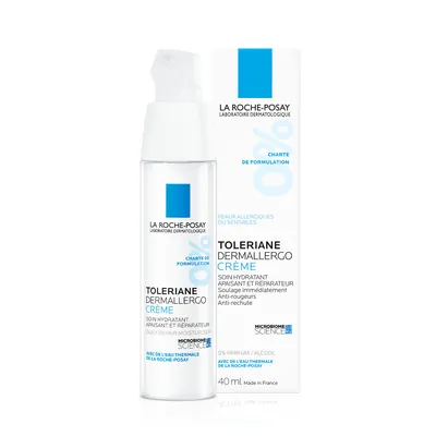 Крем-догляд для обличчя та шкіри навколо очей La Roche-Posay Toleriane Dermallergo заспокійливий зволожуючий для гіперчутливої шкіри, 40 мл