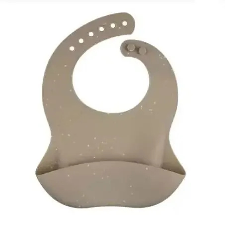 Слинявчик Canpol babies Dots силіконовий з кишенькою, бежевий
