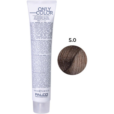Крем-краска для волос Palco Professional Only Color безаммиачная № 5.0 светло-коричневый, 100 мл
