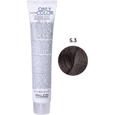 Крем-краска для волос Palco Professional Only Color безаммиачная № 5.3 светло-коричневый золотистый, 100 мл