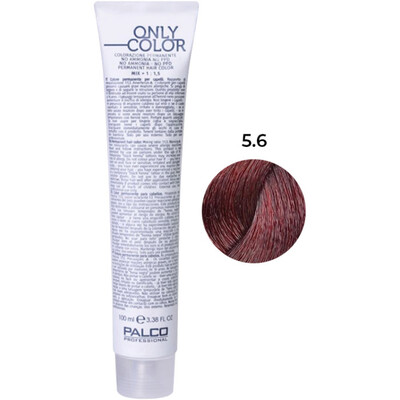 Крем-краска для волос Palco Professional Only Color безаммиачная № 5.6 светло-коричневый красный, 100 мл