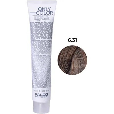 Крем-фарба для волосся Palco Professional Only Color безаміачна № 6.31 темно-пісочний блонд, 100 мл