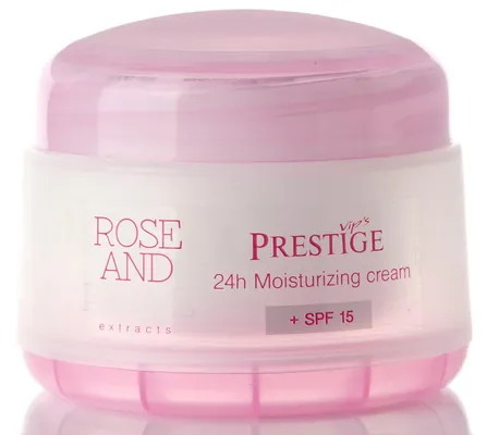 Крем для обличчя Prestige Rose&Pearl SPF15 24 години зволоження, 50 мл