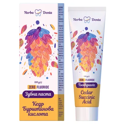 Зубна паста Golden Pharm Herba Denta Кедр Бурштинова кислота, 100 г