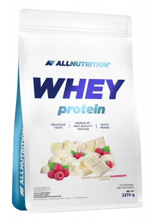 Протеїн сироватковий концентрат Allnutrition Whey Protein малина-білий шоколад, 2270 г