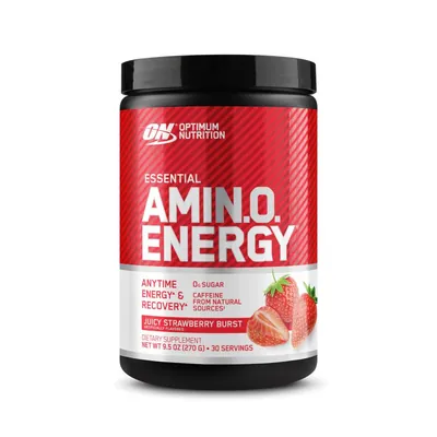Амінокислота Optimum Nutrition Essential Amin.o. Energy, полуничний вибух, 30 порцій